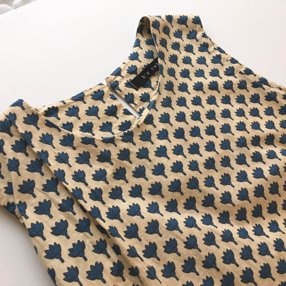 H's Cabinet Assymetrical Print Top